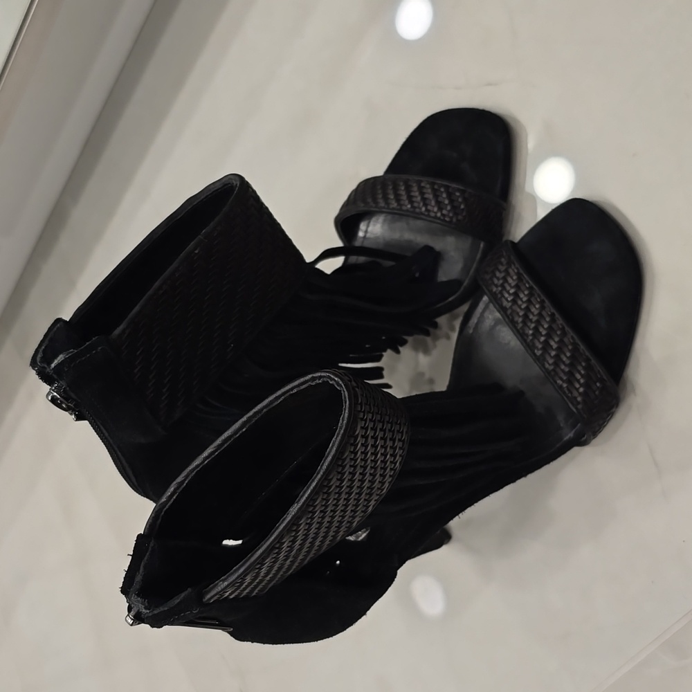 Schutz suede fringe Sandals